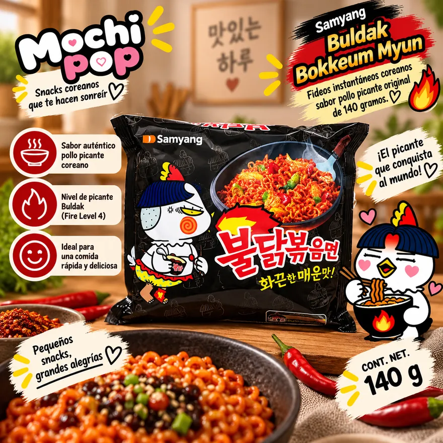 Fideos Salteados Al Fuego Sabor Pollo 1pcs