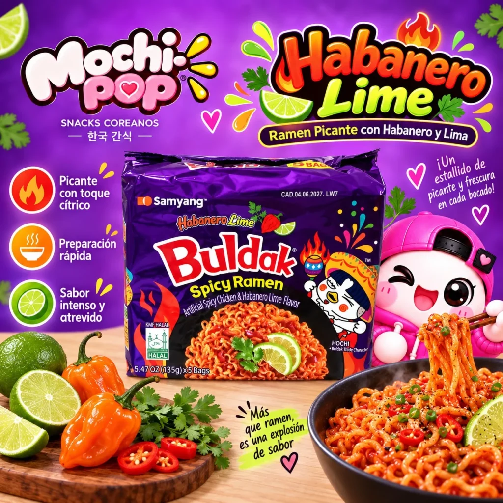 Buldak ramen bolsa habanero limón